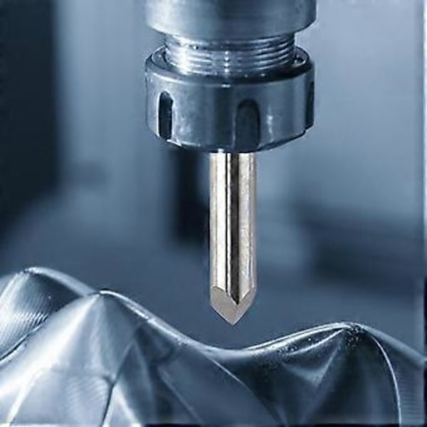 10 stk. 3,175 mm Graveringsbits Uden Grater Skarp Skæring Rundt Skaft Assorteret Flad Bund Udskæringssæt Til CNC Maskine