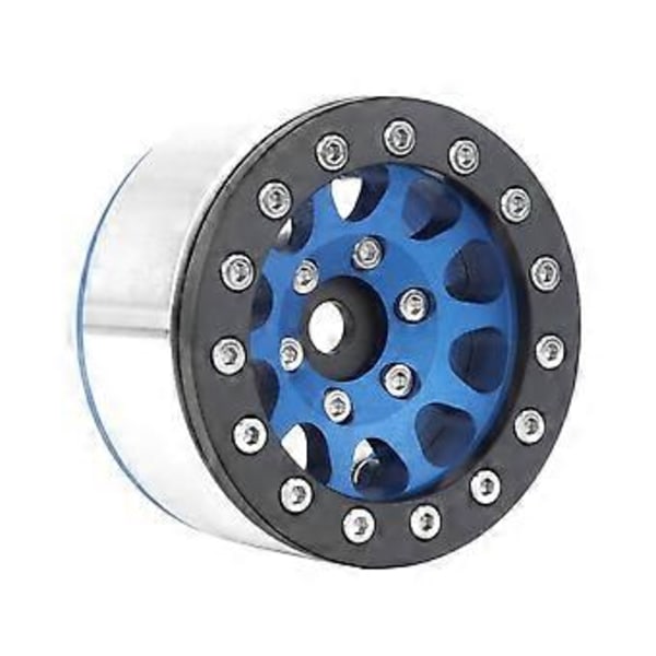 Svarta Silverfälgar 4 ST 1,55 Tum Metallhjul Modellbilsdelar för Axial SCX10 Ghost TRX4 TRX6 D90 1/10 RC Crawler Bil