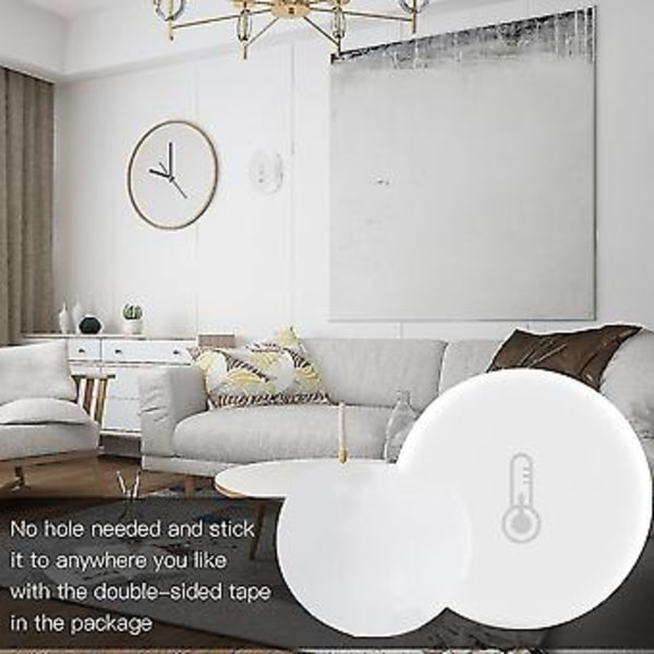 Tuya Zigbee 3.0 Temperatur- og Fugtighedssensor Ed Med Tuya Smar