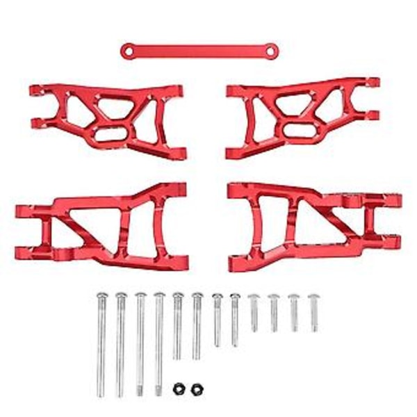 Metalliset etu- ja takajousitusvarret 1/10 Slash 2wd Vxl Nitro Slash Rc -auton osille, punainen