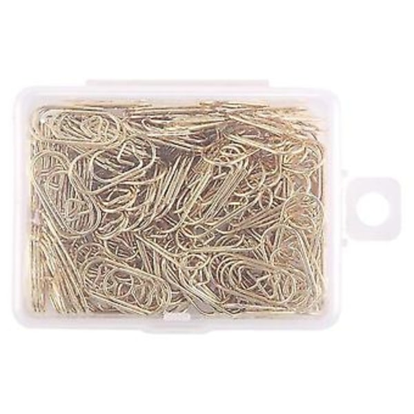 150 Stykker Guld Søde Papirclips Mini Clips Hjerteformede Papirclips Bogmærke Clips Til Kontorartikler