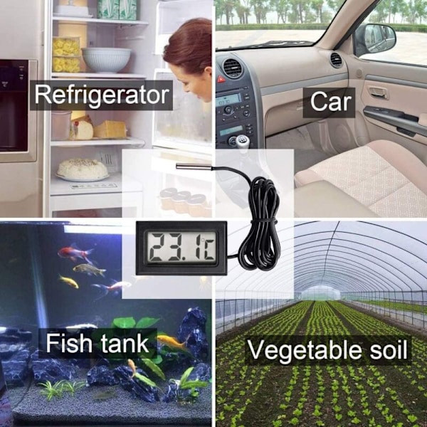 Uusi digitaalinen LCD-lämpömittari lämpötilamittari anturianturialue -50 Celsius C - +110 Celsius C