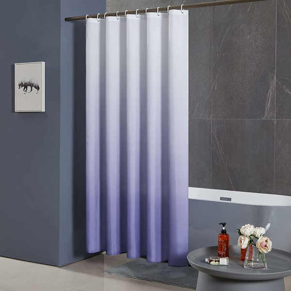 Bruseforhæng Vandtæt Polyester Tekstil Badeforhæng 150x180cm Mugbestandig Gradient Lilla