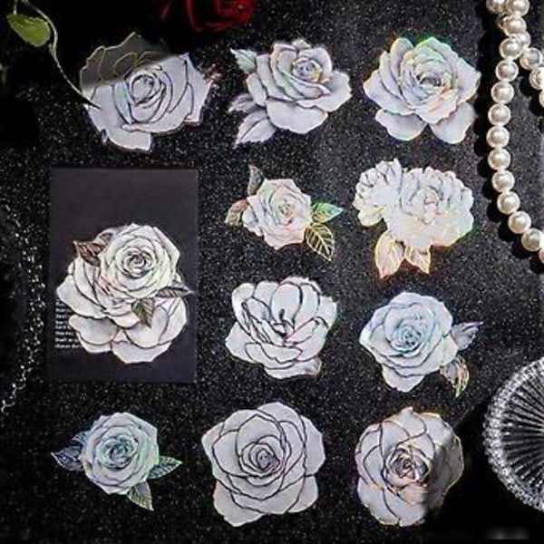 20 Ark Blomdekaler - Hållbara PET-klistermärken för Scrapbook DIY-hantverk
