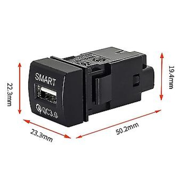 Auton USB-laturi Qc3.0 Autolaturi USB-portti Ralink 2019:lle
