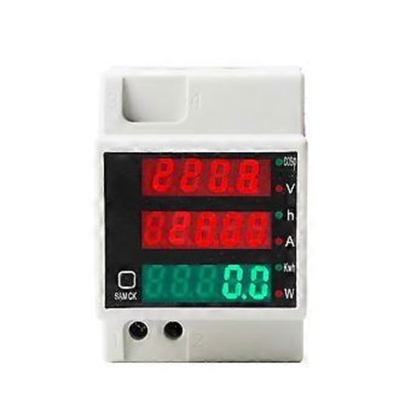 AC80-300V 100A Digital Energimätare DIN-skena Multimeter Elektrisk Effektmätare kWh-mätare Multifunktion AC Spänning Ström Effektfaktor Testare Amperemeter Vo