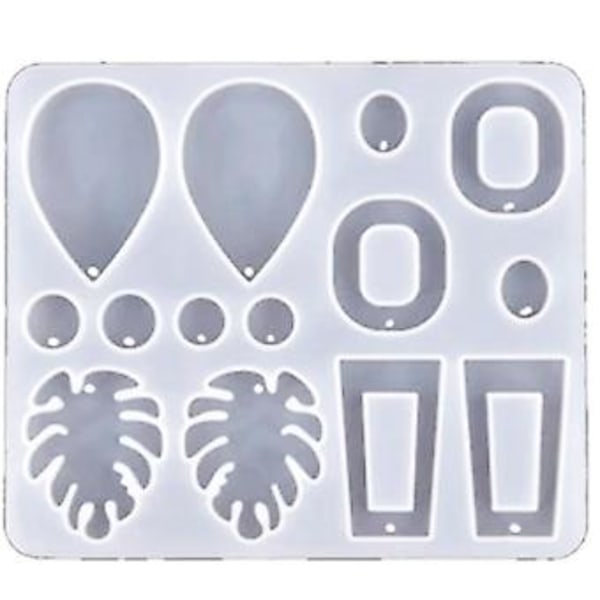 DIY Øredobber Resin Form, Hengende Øredobber Silikonform, UV Epoksy Form, For Smykker Ma