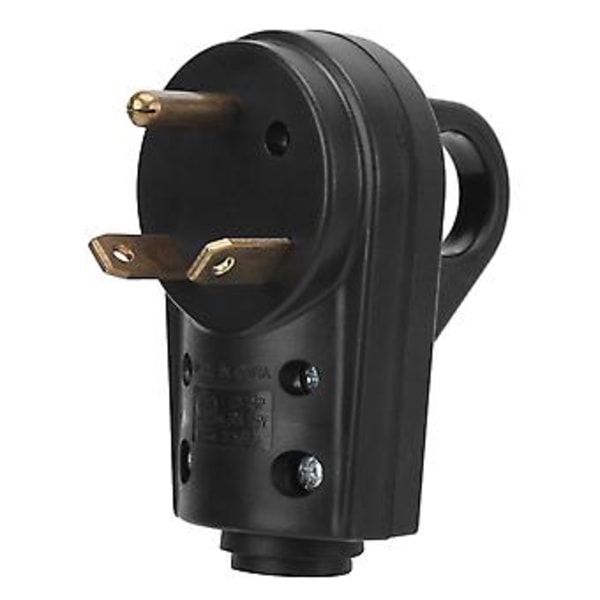 RV Elektrisk Adapter, 30A 125V Hannplugg Hannplugg RV Uttaksplugg Ultimativ Pålitelighet