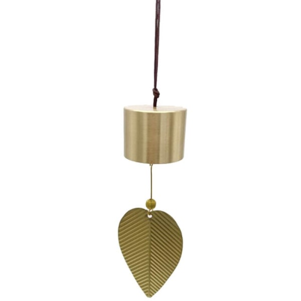 Gold Leaf Hanging Bell for Good Luck Wealth and Safe Window Door Home Pendant Wind Chime Feng Shui Bell Style 1