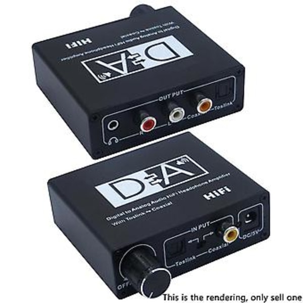 Hifi Dac Förstärkare Digital Till Analog Ljudomvandlare Rca 3.5mm Hörlursförstärkare Toslink Optisk Koaxial