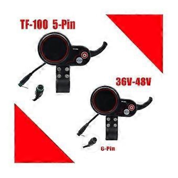 Tf-100 Display Dashboard+t-type Kabel Scooter 6pin Skateboard Speedometer Til Elektrisk Scooter Del
