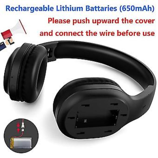 Portable FM Radio Hodetelefoner Trådløst Bluetooth Headset FM Radio Walkman For Jogging, Klipping, Sykling