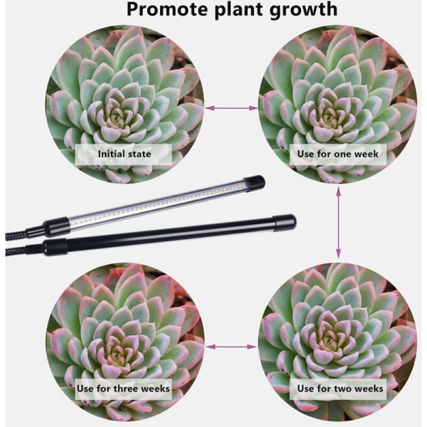 USB LED innendørs vekstlys, 40W fullspektrum fytolamper sollys hvitt for planter hus hydroponics saftig vekstboks