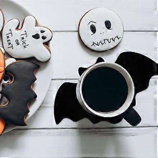 4 stk. Halloween Flaggermus Edderkopp Akryl Brikker Varmeisolerende Brikker Halloween Kjøkken Dekorasjonsutstyr