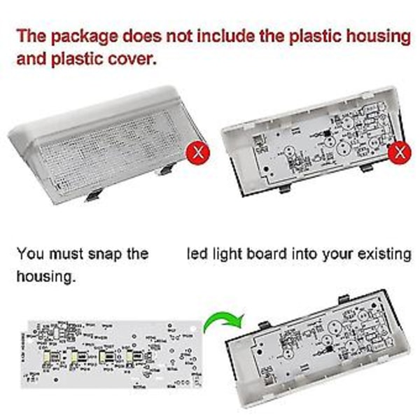 Wpw10515057 W10515057 LED-valokortti jääkaappiin (vain piirilevy)