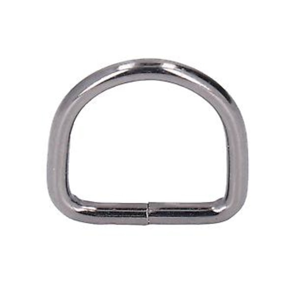 20 st Grå Metall D-ringar: Premiumjärn, robusta och hållbara för kläder och väskor - 3,8x25x25mm
