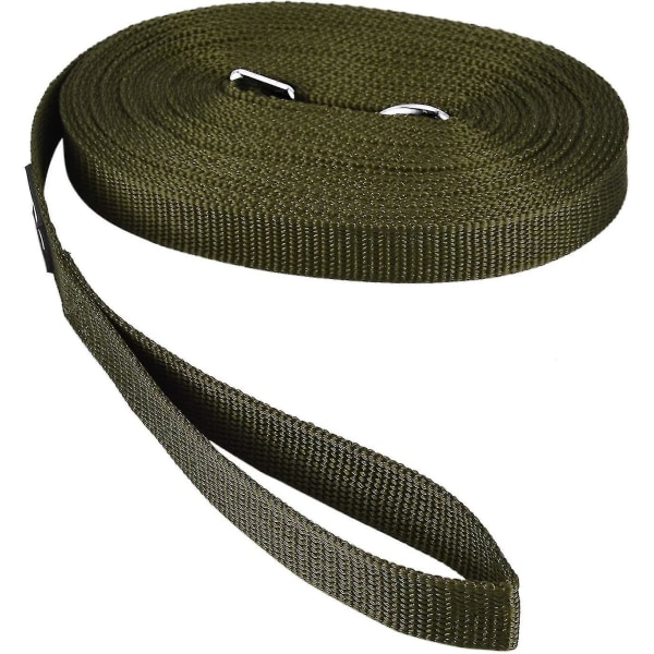 Dog Training Leash Long Line Puppy Obedience Recall Lead For Dogs Great For Play Camping Beach Backyard (l 30ft, Army Green)