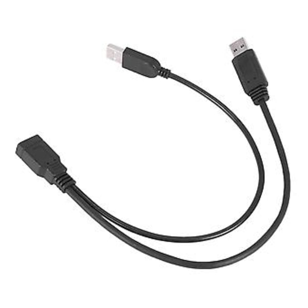 Usb 3.0 Fe Til Dobbelt Usb Data Y Forlængerkabel Til 2.5 Tommer Mobil D