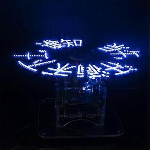 Platt Roterande LED Punktmatrisdisplay DIY Kit 51 Enkelchips Mikrodator Svetsning DIY Elektroniska Delar, med Nedladdare