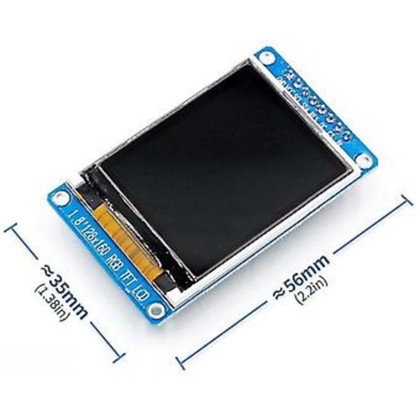 1.8 Tommers LCD-skjermmodul 128x160 RGB Spi Tft LCD-skjermmodul St7735s 3.3v Erstatning