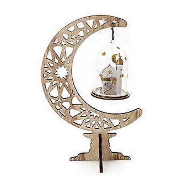 Trä Månlampa Ornament, Hantverk, Hemdekorationer, Hantverksgåvor och Dekorationer (Gul Stjärnmåne)