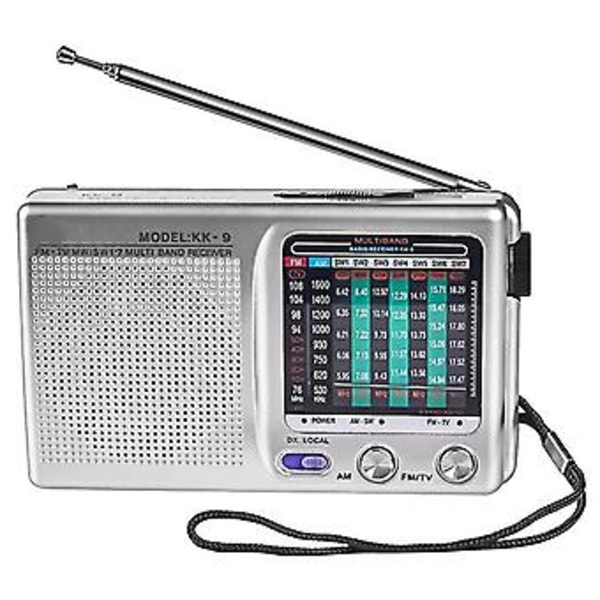 Am/fm/sw Bærbar Radio Drevet For Innendørs, Utendørs & Nødbruk Radio Med Høyttaler & Hodetelefon