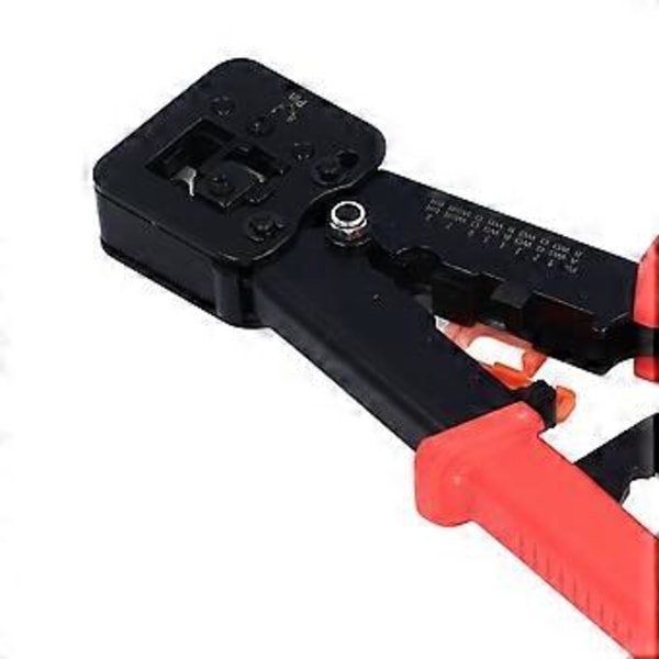 RJ45 Krimpværktøj Pass Through CAT6 CAT5E Ethernet Ledningskrymper Stål Elektriske Elektroniske Værktøjer Rød