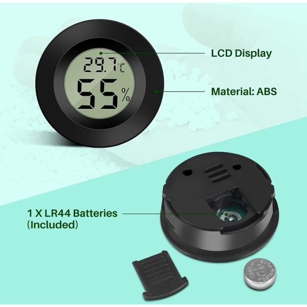 Mini digitalt LCD-termometer hygrometer temperatur fugtighed 050⊥ 10%99% RH bærbar termometer termo hygrometer indikator til kontor køkken Humi