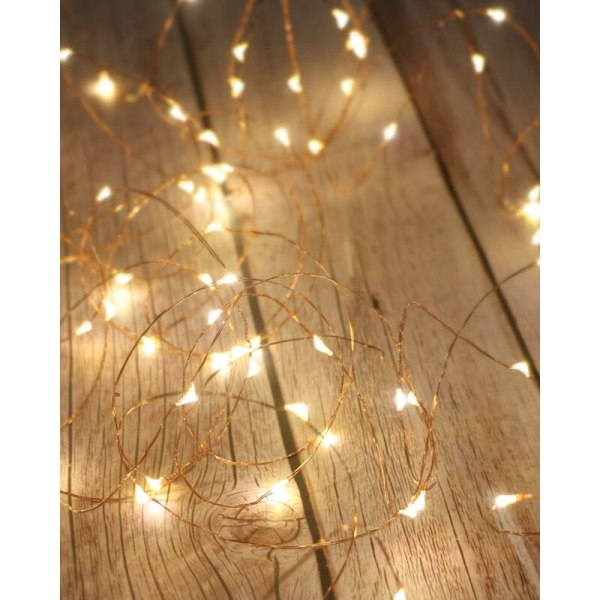 Fairy Lights, 5M 50LED String Lights Battery Operated Mini Led Indoor String Lights Decoration for Bedroom Christmas Wedding Party Home Garden, Warm