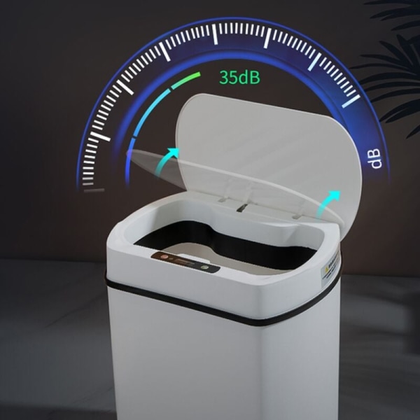 Smart soptunna för kök Hem Smart Home soptunna Soptunna Rum Automatisk sensor soptunna Soptunna Vit 15L