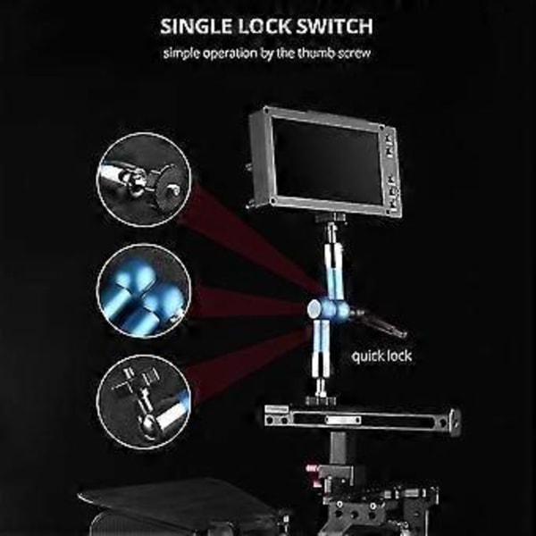 Yelangu 7 Tommers Magisk Artikulerende Arm Rig Hode For Montering av Monitor Videolys Dslr Kamera