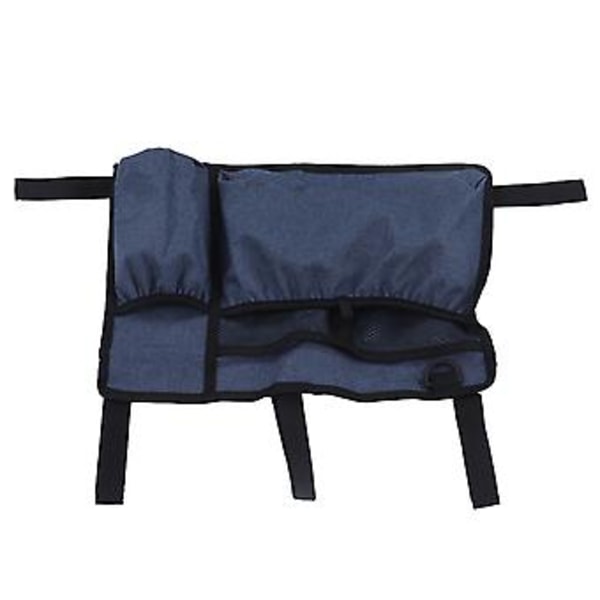 Multi Pocket Oxford Klud Rollator Opbevaringstaske Kørestol Side Hængende Opbevaringstaske Rollator Kurvetaske Blå