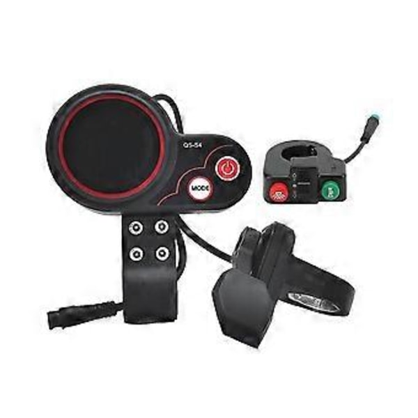 Qs-s4 48v-60v Peukalokaasu LCD-näyttömittari 6pin+kytkinpainikesarja Zero 8 9 10 8x 10x Electr -skoottereille