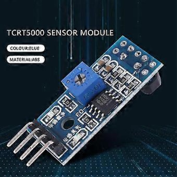 10st Tcrt5000 Infraröd Reflekterande Sensormodul Ir Linje Fotoelektrisk Brytare För Smart Bilrobot