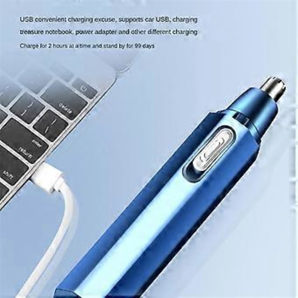 Nesehårstrimmer for menn USB Oppladbar Øre-Nesehårstrimmer Profesjonelt Trimmeverktøy Elektrisk Nesehårstrimmer-A