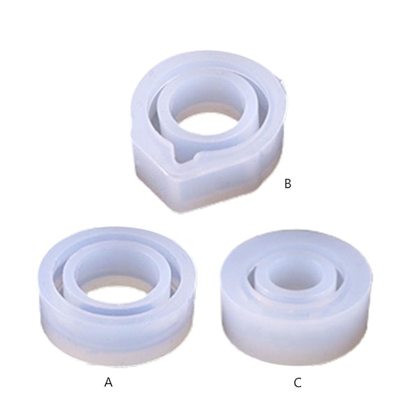 Hålringar Smycken Epoxihartsform Handgjord Ring Silikonform DIY Hantverksform