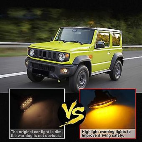 Gule LED Sideblinklys til Jimny Jb74 Jb64 2018- Udskiftning af Blinklysindikator, Smo