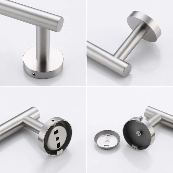 Håndklædeholder 40CM Badeværelse Håndklædeholder Køkken Opvaskeklud Hanger SUS304 Rustfrit Stål RUSTPROOF Væghængt Børstet Stål