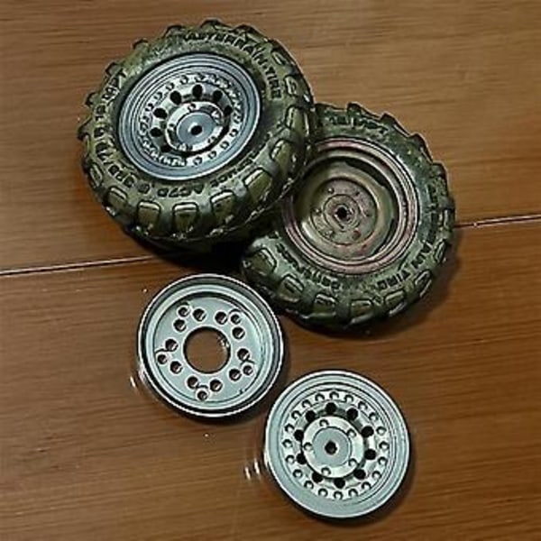 Metallpärla Hjul Fälg Hjulnav För 1/24 Fcx24 1/18 Mog Rc Crawler Bil S S Tillbehör, röd