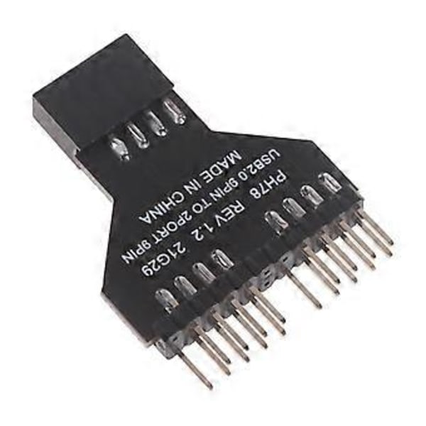 USB 2.0 9-nastainen jakaja emolevylle USB 9-nastainen liitin 1-2 laajennusadapteri