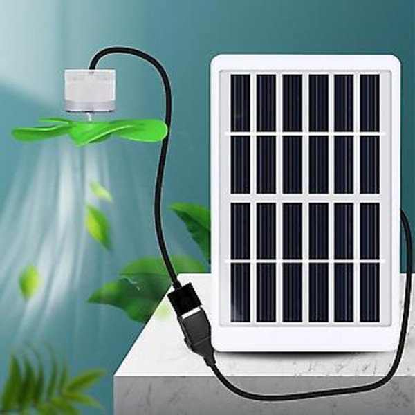 Solcelle USB Lille Loftventilator, Powerbank, Udendørs Ventilationsventilator til Sukkulenter, Kæledyrsplante, Lille Elektrisk Ventilator til Studerende, Ventilatorer & Køling