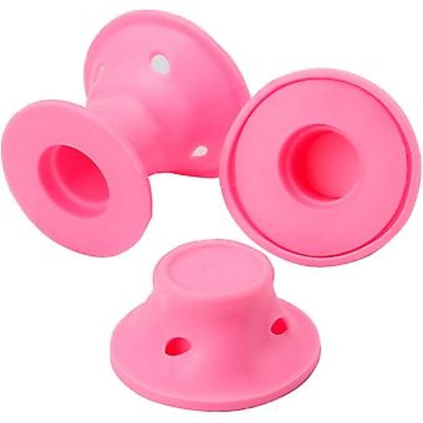 24 st Silikon Hårrullar För Honom - Enkel Styling Sov Med Hårrullar - Ingen Värme Skönhetshjälp - Rosa