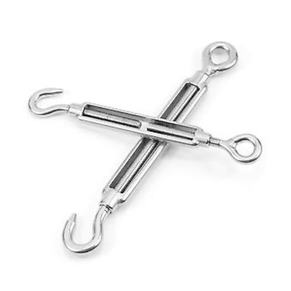 Mindre Stål Turnle Strammer Skrue Diameter 5mm Krog Øje Wire Reb Strammer
