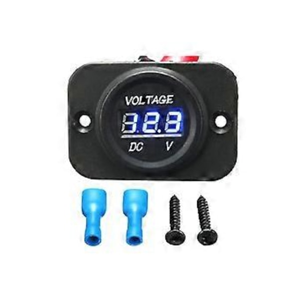 Digitalt Voltmeter Panel Vanntett for Bil Spenningstester