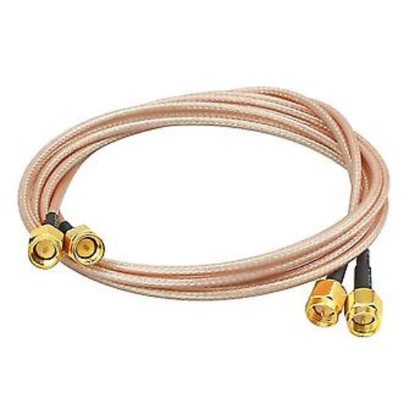2 stk. Rg316 Ledning Jumper Sma Til Sma Wifi Antenne Forlenger Rf Koaksial Koakskabel Adapter Ju