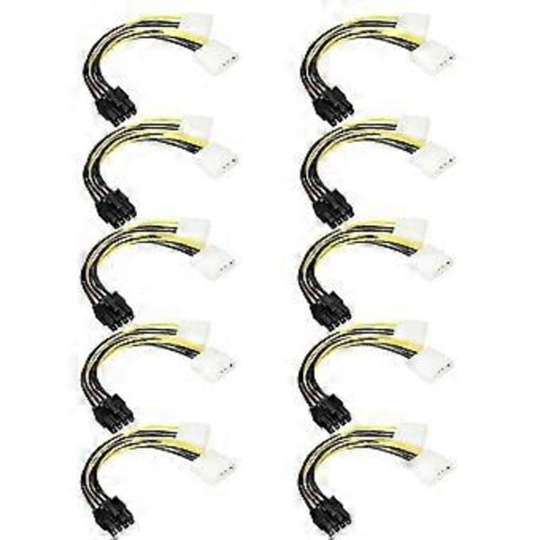 20 cm Dobbelt 4-pin Han til 8-pin Strømkonverter Kabel til Grafikkort Strømforsyning