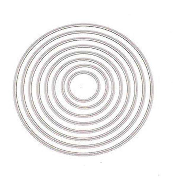 Metal Udskæringsform Rund Stencil Skabeloner Til Kortfremstilling DIY Scrapbooking Prægning Papirkort Dekoration