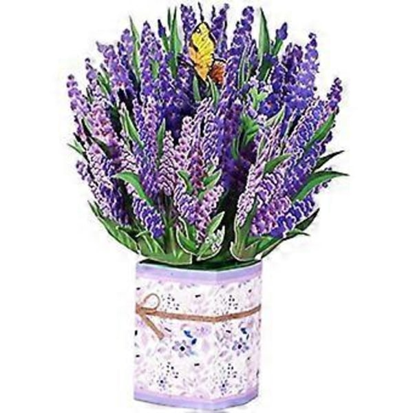 -Up Blomsterbukett Grattiskort för , Pappersblomma -Up Kort 3D Födelsedagskort Mors Dag Presenter för Kvinnor B
