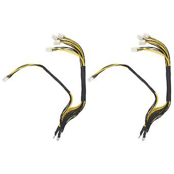 2 kpl 1200W 1600W lähtöjohto 6-nastainen PCIe S -liitin Bitmain Antminer Apw3 / Apw3+ / Apw3++ -laitteille