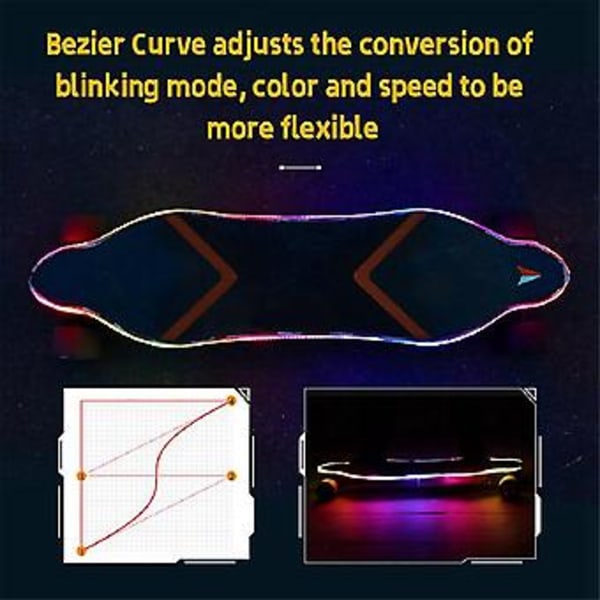 ESK8 RGB Ljus Kontroller för Elektrisk Skateboard Kompatibel med /FSESC/Focbox LED Strip Kontroller